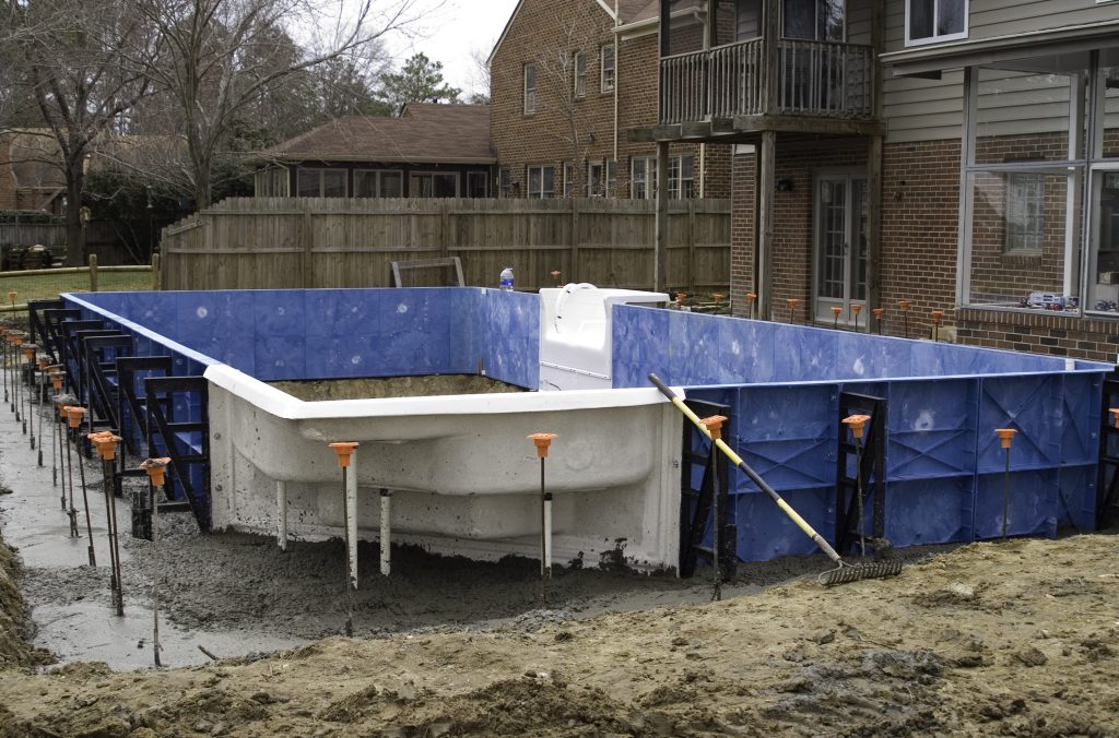 pool under construction