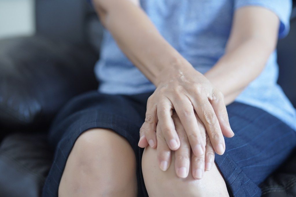 hands of an elder with rheumatoid arthritis