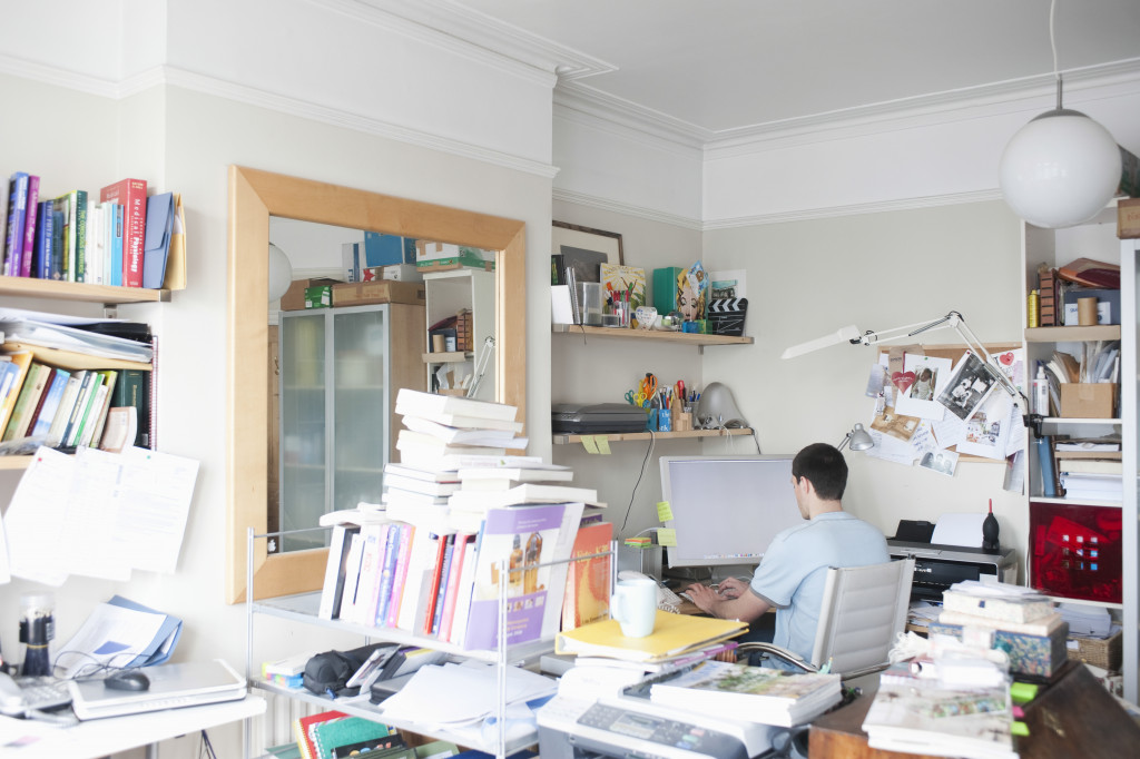 Clutter inside home office