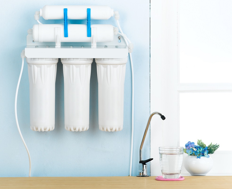 An image of water filters in a kitchen