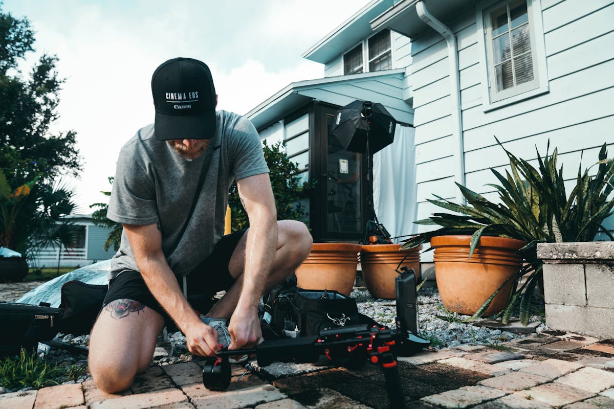 fixing a gardening tool